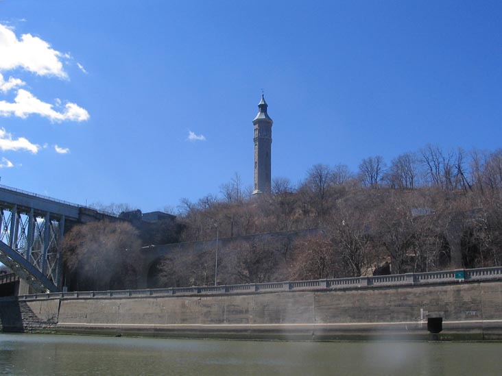 High Bridge Water Tower From The Harlem River, New York