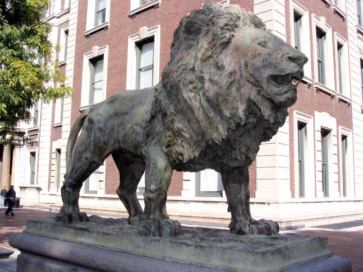 Lion Sculpture, Columbia University, Morningside Heights, Manhattan