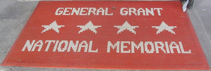 Doormat, General Grant National Memorial, Riverside Park, Upper West Side, Manhattan