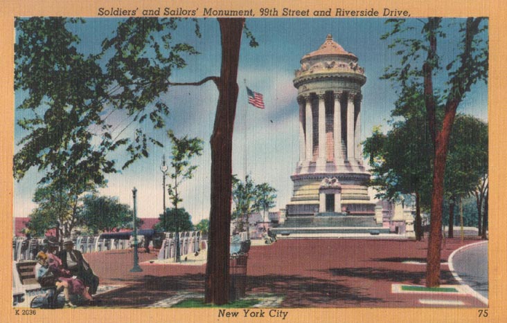 Postcard, Soldiers' and Sailors' Monument, 99th Street and Riverside Drive
