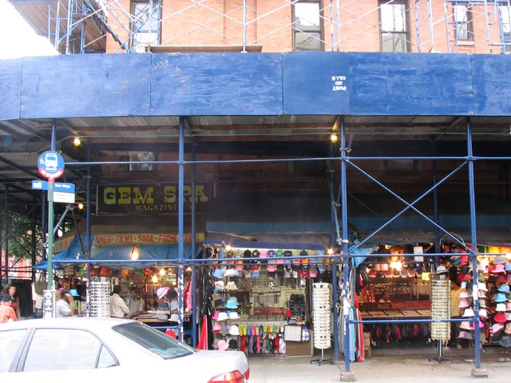 St. Marks Place and Second Avenue, SW Corner, East Village, Manhattan, July 30, 2004