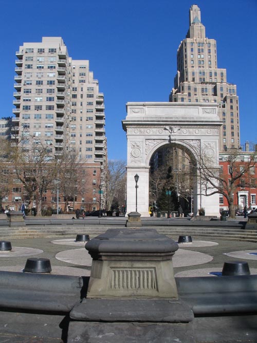 Washington Square Park Fountain, Washington Arch, Washington Square Park, Greenwich Village, Manhattan