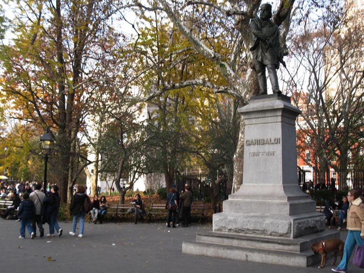 Garibaldi Statue, Washington Square Park, Greenwich Village, Manhattan, November 26, 2011