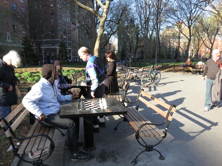 Chess Tables, Washington Square Park, Greenwich Village, Manhattan, March 28, 2012