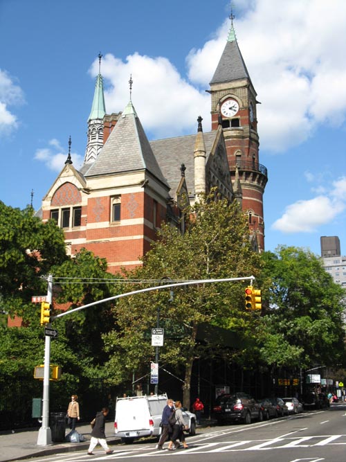 Jefferson Market Library From Sixth Avenue and West 9th Street, West Village, Manhattan, October 7, 2009