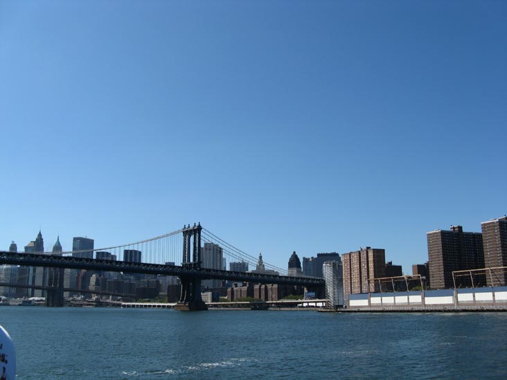 Manhattan Bridge, Lower Manhattan From Water Taxi, East River, September 7, 2008