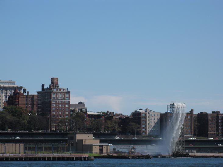Olafur Eliasson's New York City Waterfalls, Brooklyn Heights, New York Harbor, September 7, 2008