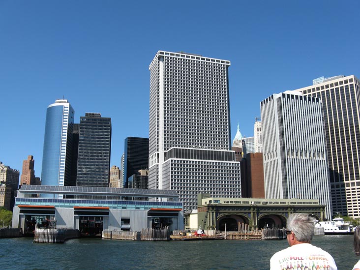 Whitehall Ferry Terminal, Lower Manhattan From Water Taxi, September 7, 2008