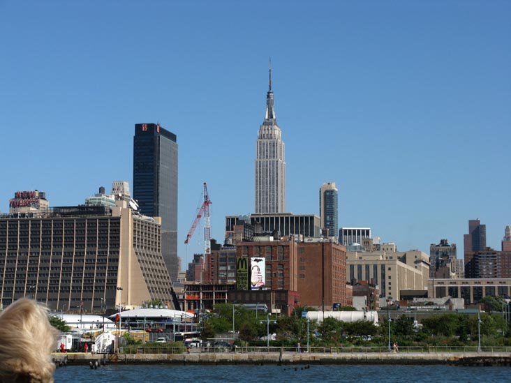 Empire State Building From Water Taxi, Hudson River, New York