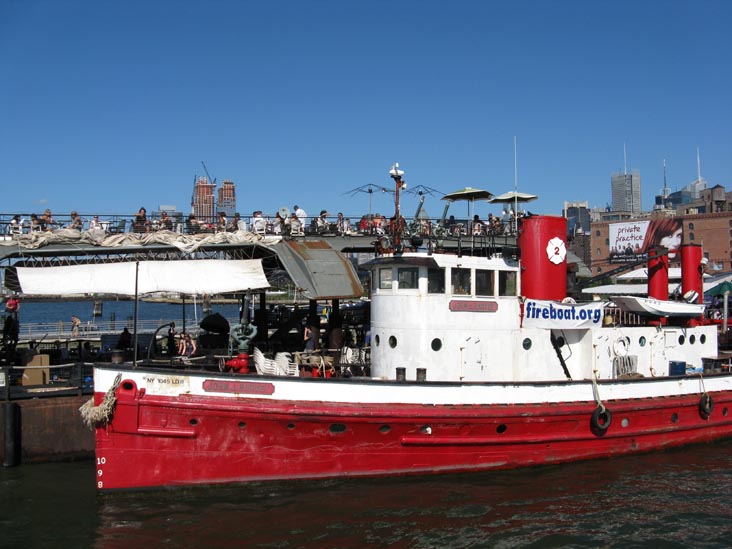 John J. Harvey Fireboat, Pier 66, Hudson River, Chelsea, Manhattan From Water Taxi, September 7, 2008