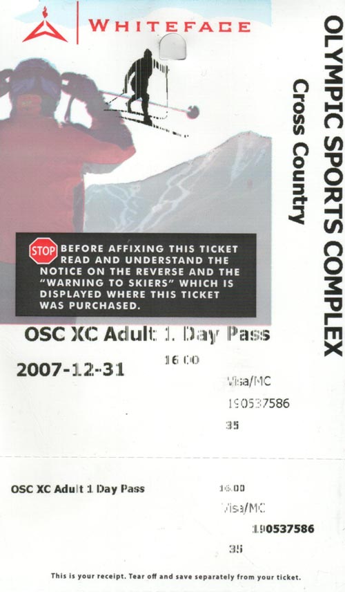 Cross Country Trail Pass, Olympic Sports Complex, Lake Placid, New York