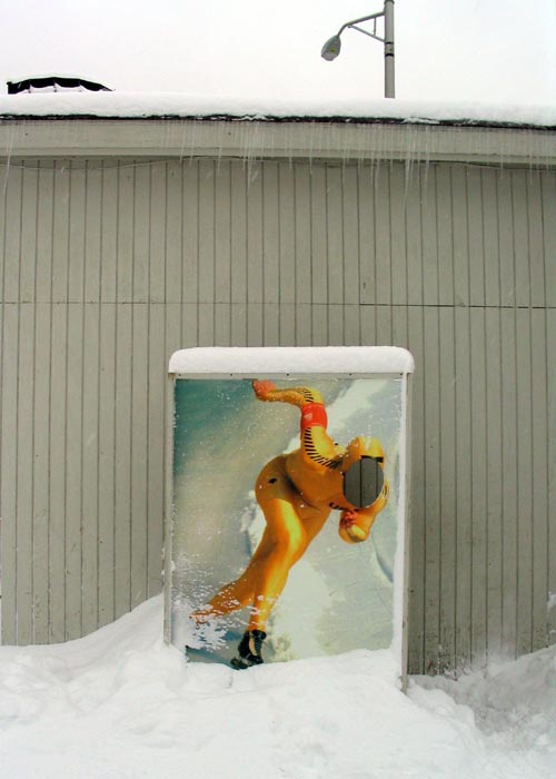 Eric Heiden Cutout, Olympic Speed Skating Oval, Lake Placid, New York