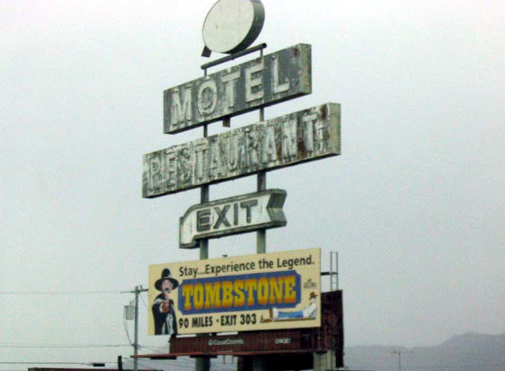 Motel Sign Along Interstate 10 Between Phoenix and Tucson, Arizona