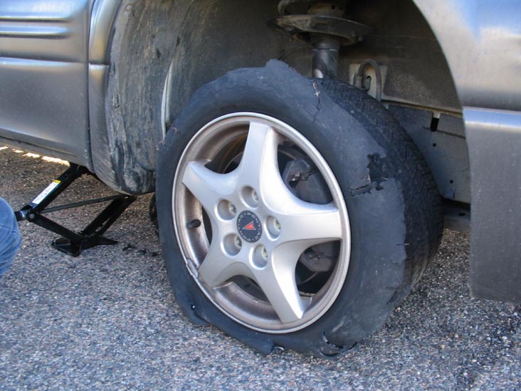 Flat Tire, Interstate 17 Near Pioneer Road, Arizona