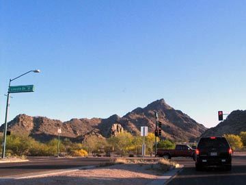 Piestewa Peak From 24th Street and Lincoln Drive, Phoenix, Arizona