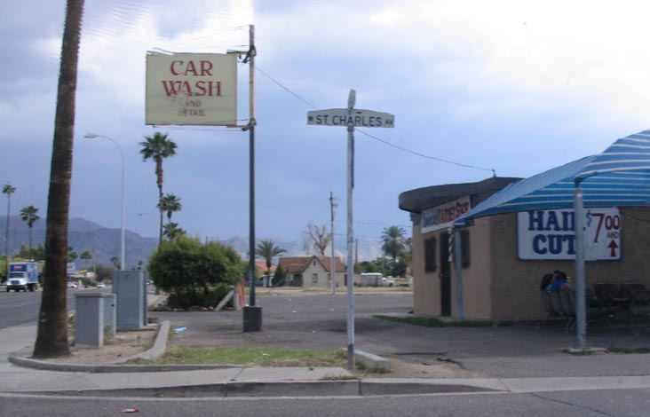 Car Wash and Hair Cut, South Central Avenue and St. Charles Avenue, Phoenix, Arizona