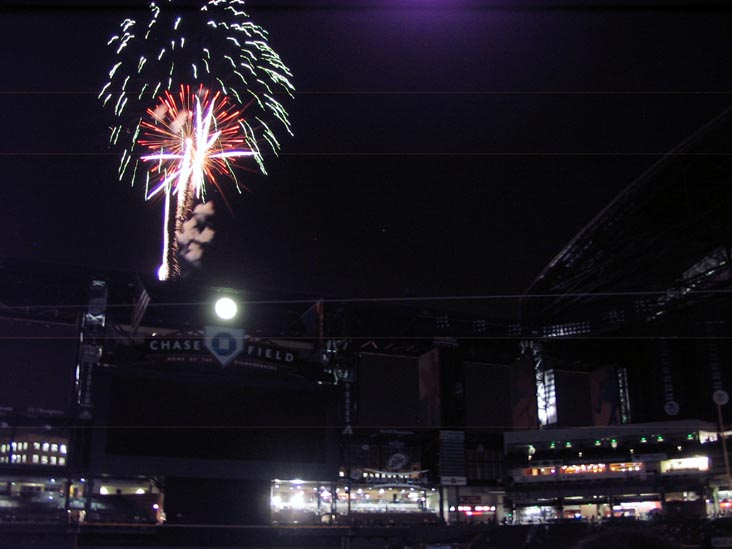 Post-Game Fireworks, Chase Field, 401 East Jefferson Street, Phoenix, Arizona, April 18, 2008