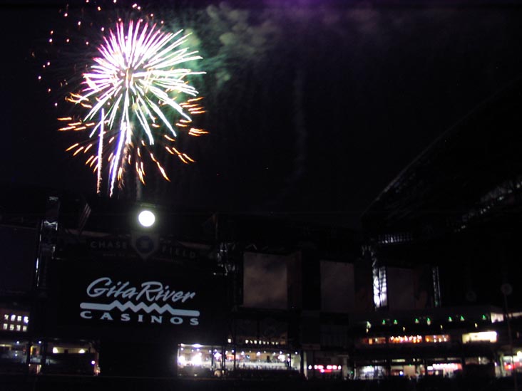 Post-Game Fireworks, Chase Field, 401 East Jefferson Street, Phoenix, Arizona, April 18, 2008