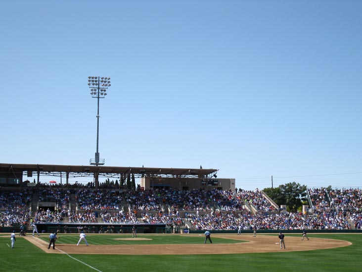 View From Section 123, Chicago Cubs vs. San Diego Padres Spring Training, Hohokam Stadium, 1235 North Center Street, Mesa, Arizona, March 27, 2010