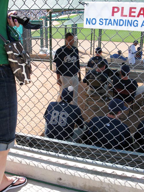 Visitors Bullpen, Chicago Cubs vs. San Diego Padres Spring Training, Hohokam Stadium, 1235 North Center Street, Mesa, Arizona, March 27, 2010