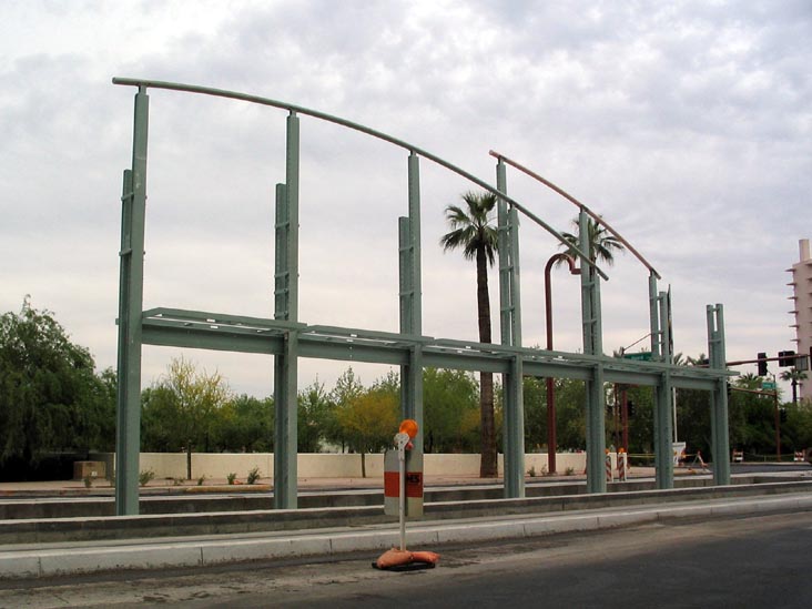 Light Rail Construction, Central Avenue Encanto Boulevard Stop, METRO Light Rail, Phoenix, Arizona, April 19, 2008