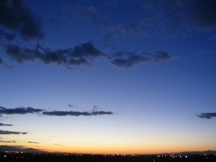 Sunset, Phoenix, Arizona, January 15, 2006, 6:04 p.m.