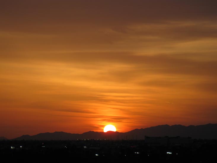 Sunset, Phoenix, Arizona, March 25, 2010, 6:40 p.m.