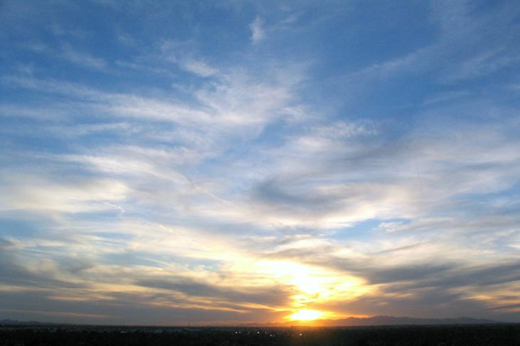 Sunset, Phoenix, Arizona, April 2, 2007, 6:38 p.m.
