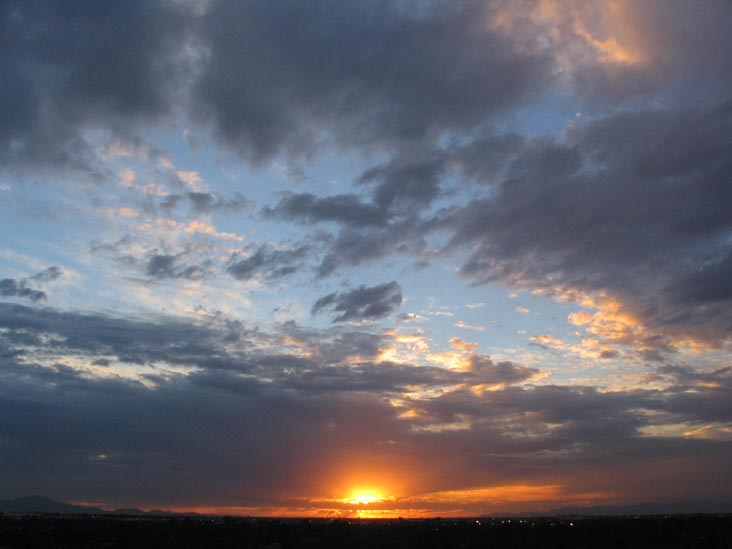 Sunset, Phoenix, Arizona, October 13, 2006. 5:49 p.m.