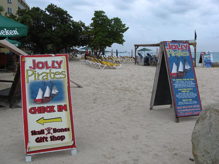 Jolly Pirates Sandwich Boards, Palm Beach, Aruba