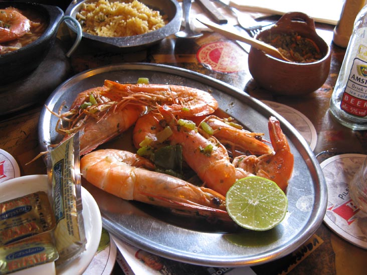 Steamed Shrimp, Charlie's Bar, Main Street, San Nicholas, Aruba