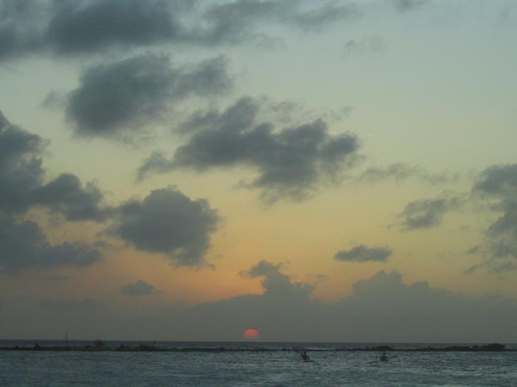 Sunset From Coral Reef Beach, Savaneta, Aruba, February 10, 2008, 6:43 p.m.