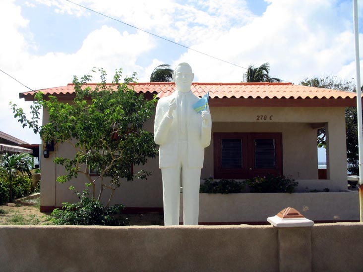 Betico Croes Statue Next To Zeerover (Fisherman's Bar), Savaneta, Aruba