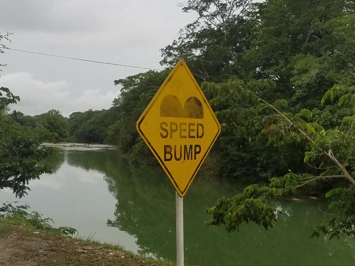 Speed Bump Sign, Belize, July 20, 2019