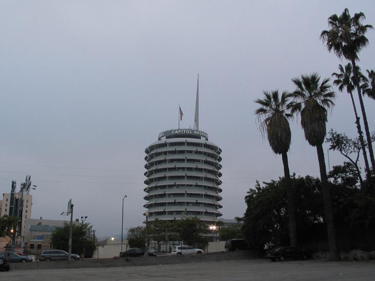 Capitol Records Building From North Argyle Avenue, Hollywood, California