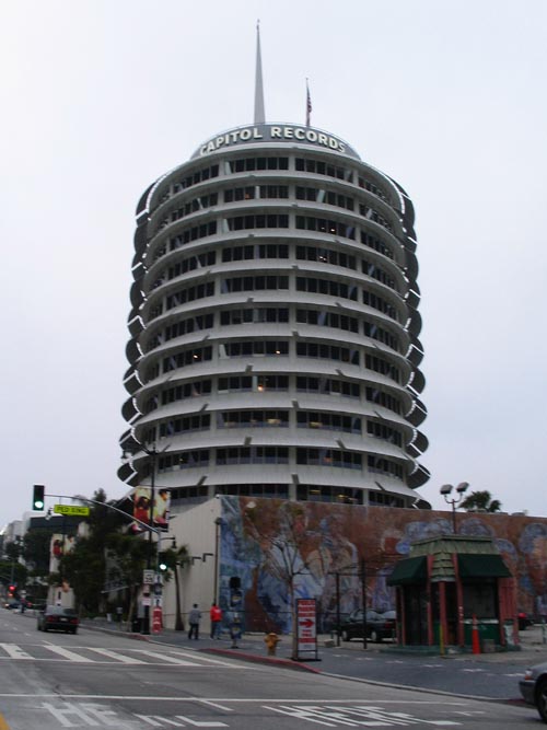 Capitol Records Building From Vine Street, Hollywood, California