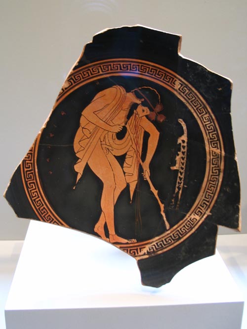Wine Cup Fragment with a Drunk Man, Getty Villa, 17985 Pacific Coast Highway, Pacific Palisades, California