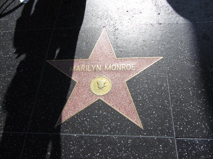 Marilyn Monroe Star, Hollywood Walk of Fame, Hollywood Boulevard, Los Angeles, California, May 20, 2012