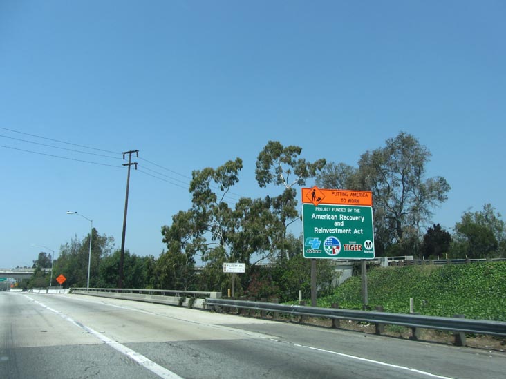 American Recovery and Reinvestment Act Sign, Interstate 10, Los Angeles, California, May 20, 2012