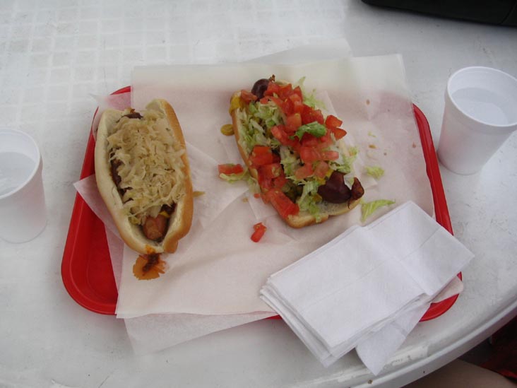 Hot Dog, Polish Dog, Pink's Hot Dogs, 709 North La Brea Boulevard, Los Angeles, California