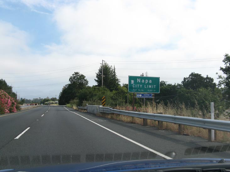 Napa City Limit, Route 29, Napa County, California