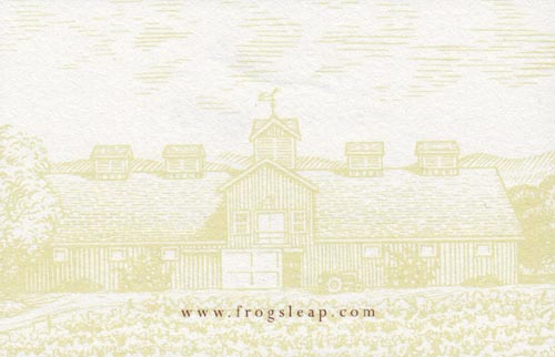 Business Card, Frog's Leap Winery, 8815 Conn Creek Road, Rutherford, California