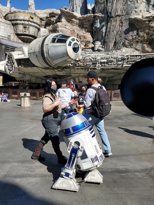 R2D2, Star Wars: Galaxy's Edge, Disneyland, Anaheim, California, February 25, 2022