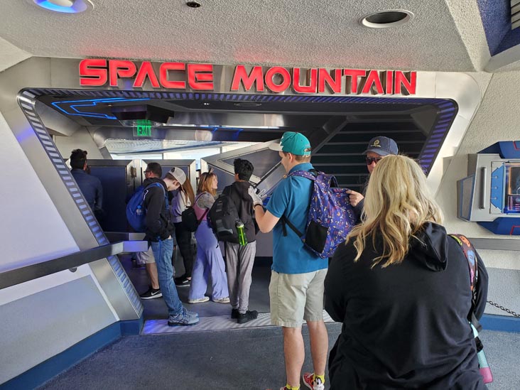 Space Mountain Entrance, Tomorrowland, Disneyland, Anaheim, California, February 25, 2022