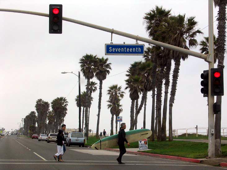 Pacific Coast Highway at Seventeenth Street, Huntington Beach, California