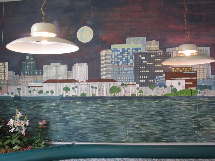 Skyline Painting, Ricky's Restaurant, 2181 Hotel Circle South, San Diego, California