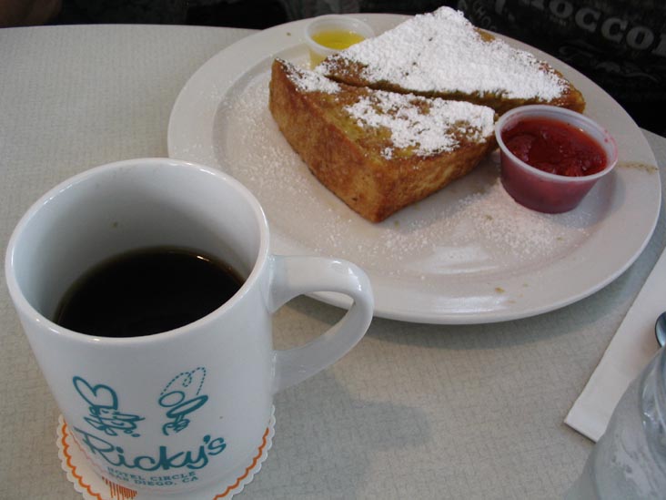 French Toast, Ricky's Restaurant, 2181 Hotel Circle South, San Diego, California