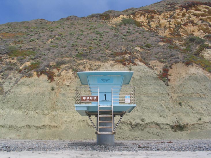 Lifeguard Station, Beach, Torrey Pines State Reserve, La Jolla, California
