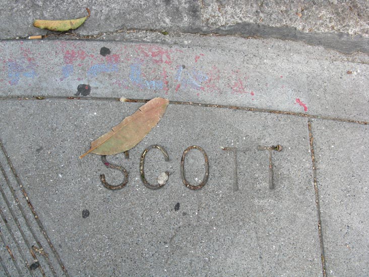 Scott Street and Hayes Street, NW Corner, Alamo Square, San Francisco, California