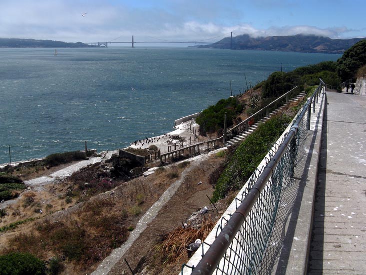 Golden Gate Bridge From West Road, Alcatraz Island, San Francisco, California